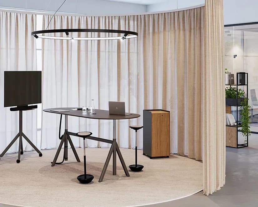 Moderne Medientechnik und Beleuchtung fürs Büro in Wien
